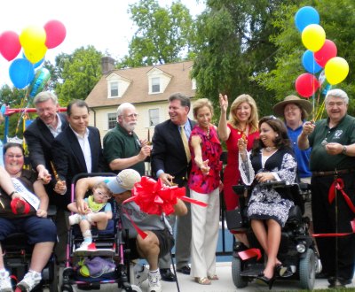Friends at Clemyjontri Ribbon Cutting