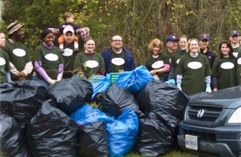 Volunteers at work